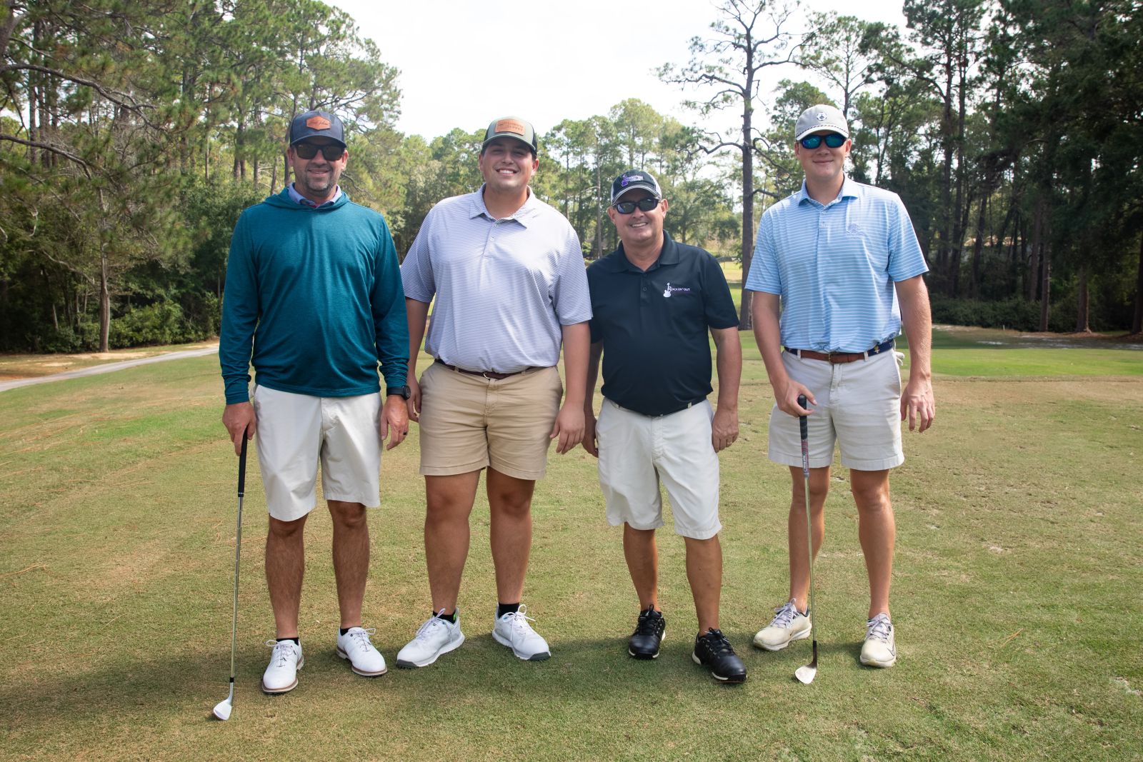 Ogeechee Technnical College & J. David Russell Golf Tournament 2023 first-place gross total winners - Bulloch Solutions with golfers Jeffery Beck, John Scott, Matt Meyer, and Logan Smith.