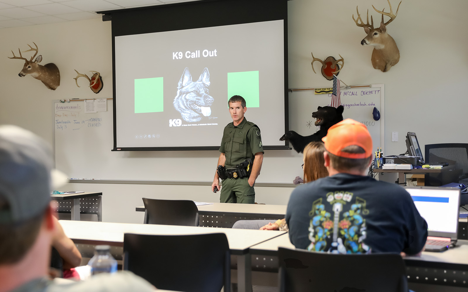 Ranger Demonstration Brings K-9 Skills to Life for OTC Students